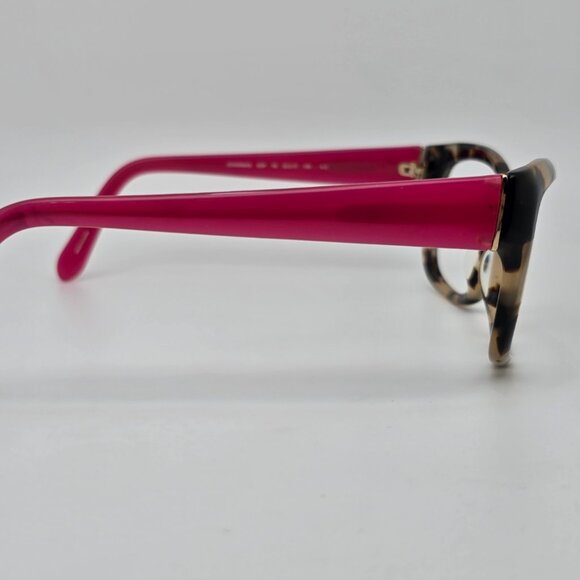 Kate Spade Johanna Camel Tortoise Neon Pink Cat Eye Sunglasses Frame 53-17-135 - Picture 5 of 13